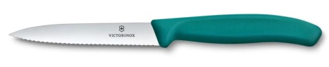 nóż do jarzyn ząbkowany 212mm zielony gastronomiczny Victorinox 6.7734.C1 stal X50CrMoV15 polipropylen