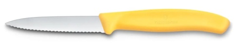 nóż do jarzyn ząbkowany 190mm żółty gastronomiczny Victorinox 6.7638.C1 stal X50CrMoV15 polipropylen