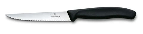 nóż do steków i pizzy 222mm czarny gastronomiczny Victorinox 6.7233 ząbkowane ostrze stal X50CrMoV15