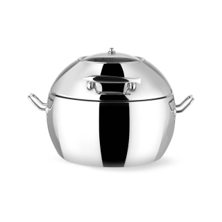 Podgrzewacz bufetowy okrągły 11L indukcyjny Premium Glass stal nierdzewna Fine Dine 473641