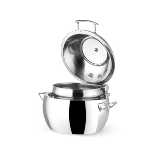 Podgrzewacz bufetowy okrągły 11L indukcyjny Premium Glass stal nierdzewna Fine Dine 473641