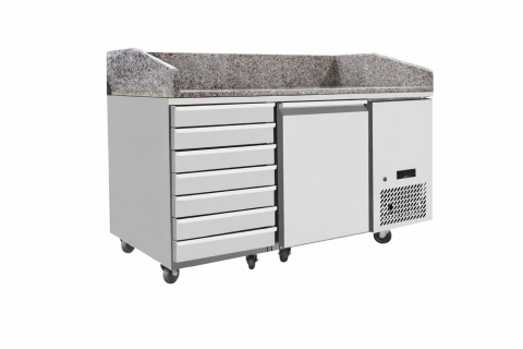 stół chłodniczy do pizzy Arktic 125L granitowy blat 1510 mm