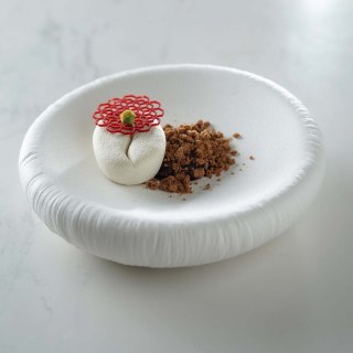 Talerz artystyczny Fiord 240 mm porcelana Magnesia fine dining tasting menu plating Fine Dine 762356