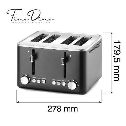 Toster bufetowy gastronomiczny 4 kromki 1750W Rapido Fine Dine 261224