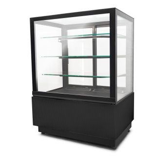 Witryna cukiernicza chłodnicza Dolce Fresca 900 czarna do tortów i ciast – 945×670×1290 mm - Resto Quality