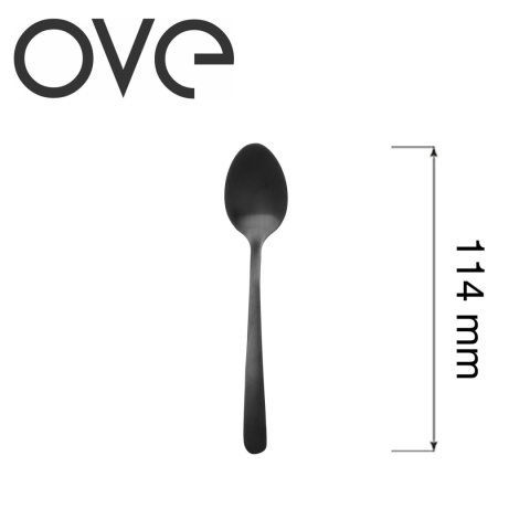 czarna łyżeczka do espresso fjord black matowe pvd