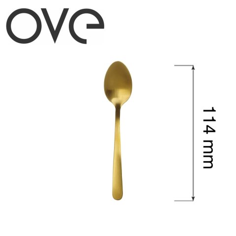 złota łyżeczka do espresso fjord gold ove matowe wykończenie pvd