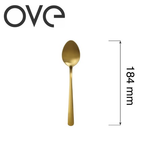 złota łyżka deserowa bez niklu ove fjord gold