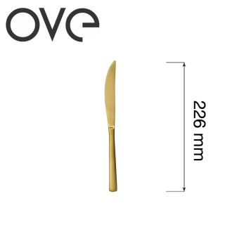 Nóż stołowy Fjord Gold 226 mm stal 18/0 bez niklu złoty matowy PVD OVE 700365
