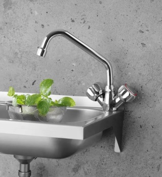 Bateria zlewozmywakowa wylewka 250 mm sztorcowa gastronomiczna Hendi 970508