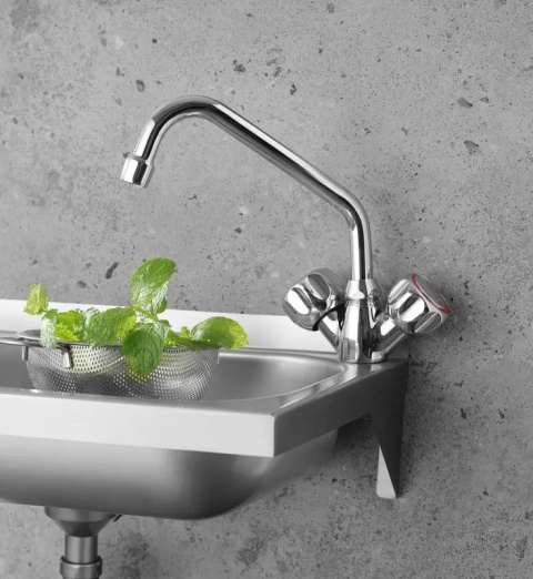 bateria do zlewu gastronomicznego obrotowa wylewka 250 mm Hendi 970508