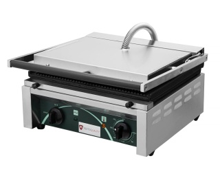 Grill elektryczny kontaktowy panini 380x280 mm dół gładka góra ryflowana Resto Quality RN101-B