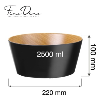 Misa bufetowa 2.5L Panama Black 220x100 mm melamina Fine Dine 562796