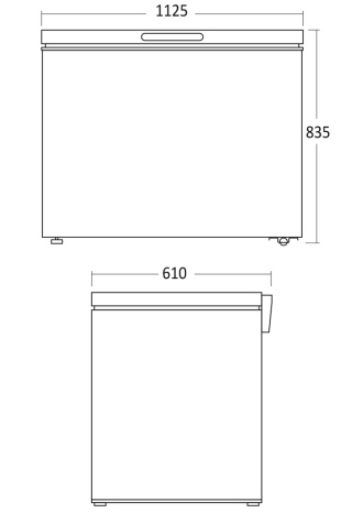 Zamrażarka skrzyniowa 299L z funkcją chłodziarki 8°C do -24°C Resto Quality CF300WD - 1125x610x835 mm