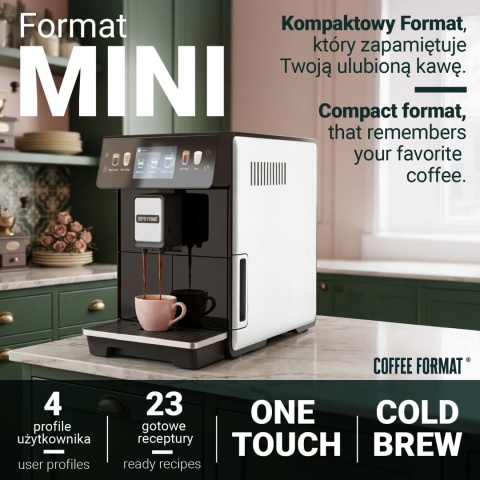 Automatyczny ekspres do kawy Coffee Format MINI WHITE One Touch
