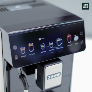 Automatyczny ekspres do kawy Mini Steam White Coffee Format z dyszą pary do domu i biura 1101118524