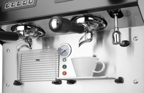ekspres kolbowy 2 grupowy Verona Julia Compact czarny do kawiarni