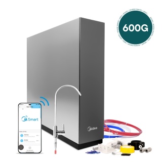 Filtr odwróconej osmozy Midea CWRC600-A106 600GPD Smart z WiFi bezzbiornikowy – 105×444×414 mm