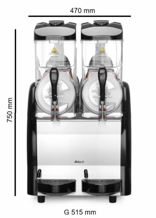 Granitor 24L 2 zbiorniki 740W maszyna do granity i slush Arktic 274224 - 470x515x780 mm