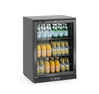 Lodówka barowa 105L netto 0°C do 10°C na napoje czarna obudowa czarne wnętrze 3 półki LED Arktic 236864 - 600x530x870 mm