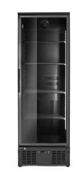 Lodówka barowa 243L netto 0°C do 10°C czarna wysoka 1 drzwi 4 półki LED Arktic 236956 - 600x530x1820 mm