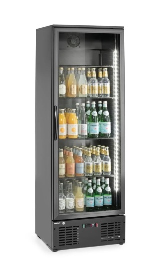 Lodówka barowa 243L netto 0°C do 10°C czarna wysoka 1 drzwi 4 półki LED Arktic 236956 - 600x530x1820 mm