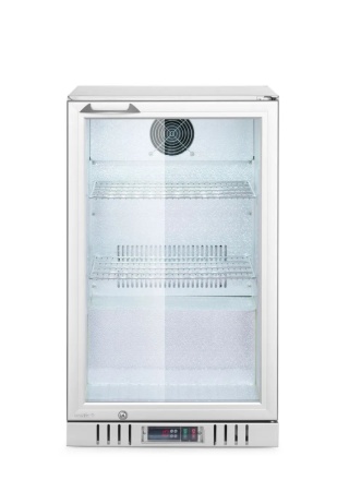 Lodówka barowa podblatowa 75L netto 0°C do 10°C przeszklone drzwi LED srebrna Arktic 236925 - 530x500x870 mm