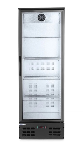 Lodówka na napoje 243L netto 0°C do 10°C 1-drzwiowa 4 półki LED czarna Arktic 233924 - 600x530x1820 mm