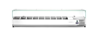 Nadstawka chłodnicza 9x GN 1/3 nablatowa z witryną 180 W - Arktic 232996 - 2005x420x456 mm