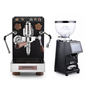 Zestaw ekspres kolbowy Fresco Experta 1grupowy i młynek M58FRS żarna 58 mm silent system espresso cappuccino