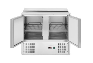 Stół chłodniczy sałatkowy 247L netto 146L pokrywa uchylna blat do krojenia 2-drzwiowy 2°C do +8°C Arktic 236161 - 900x700x860 mm