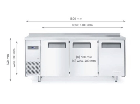 gastronomiczny stół mroźniczy Arktic 291L netto Kitchen Line