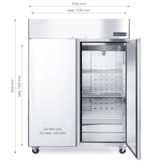 Szafa chłodnicza 1240L Profi Line GN 2/1 2-drzwiowa stal nierdzewna Arktic 232125 - 1314x805x2082 mm