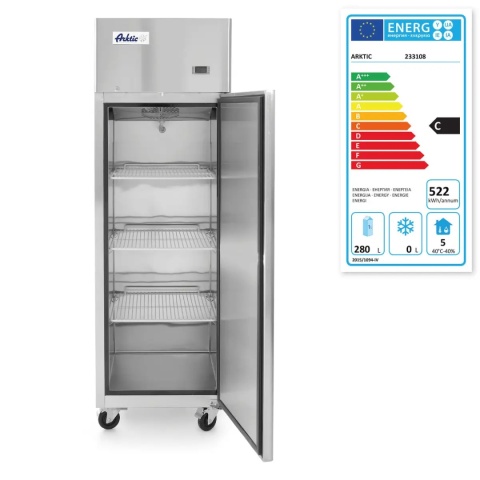 szafa chłodnicza GN 11 Arktic 233108 stal nierdzewna z półkami klasa energetyczna C