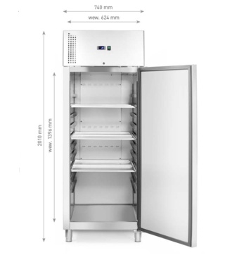 Szafa mroźnicza cukiernicza 800L Arktic Bakery GN 600x400 stal nierdzewna zamrażarka 237816 – 740x990x2010 mm