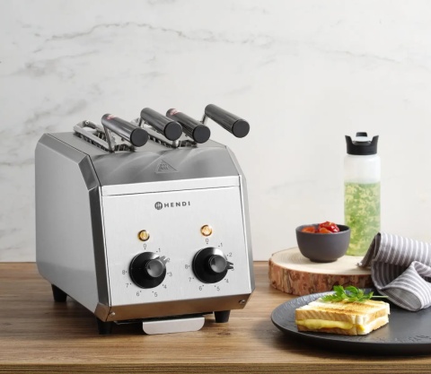 toster gastronomiczny z klamrami na tosty