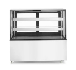 Witryna chłodnicza 410L 0°C do 6°C 2 półki stal nierdzewna LED mobilna Arktic 233450 - 1224x677x1230 mm
