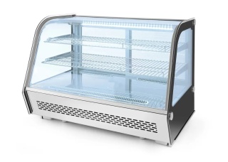 Witryna chłodnicza cukiernicza 160L 0°C do 6°C nastawna chłodzenie wymuszone 2 półki Arktic 233719 - 885x570x680 mm