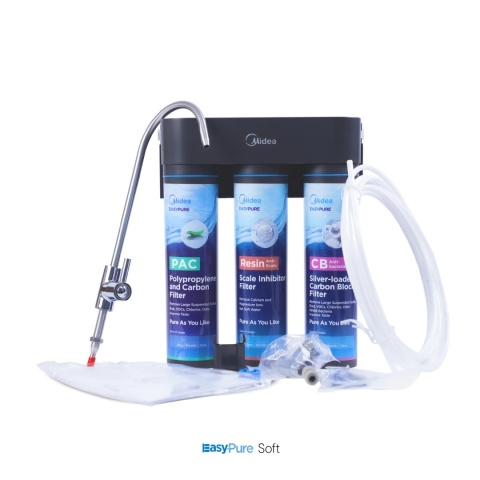Filtr przepływowy Midea EasyPure Soft 3-stopniowy pod zlew - zestaw