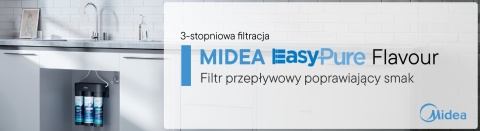 Filtr do wody z pojedynczym srebrnym kranikiem Midea 1232718484