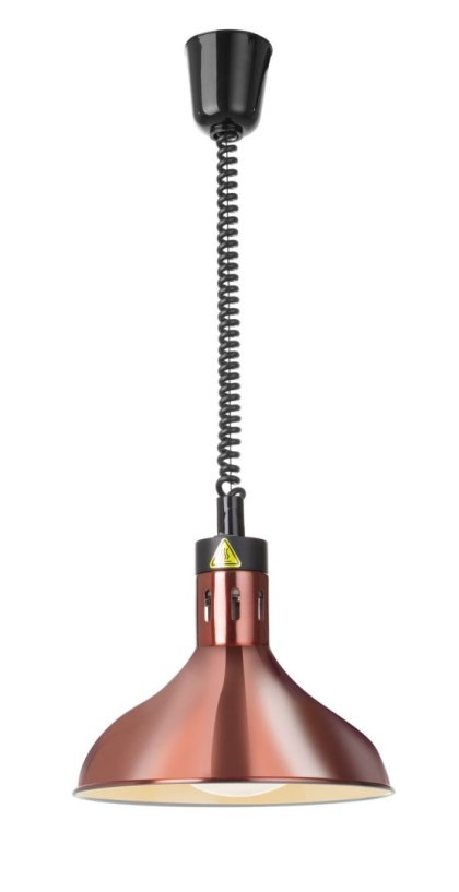 Lampa do podgrzewania potraw miedziana dzwon 250W Ø295×207 mm HENDI 273685