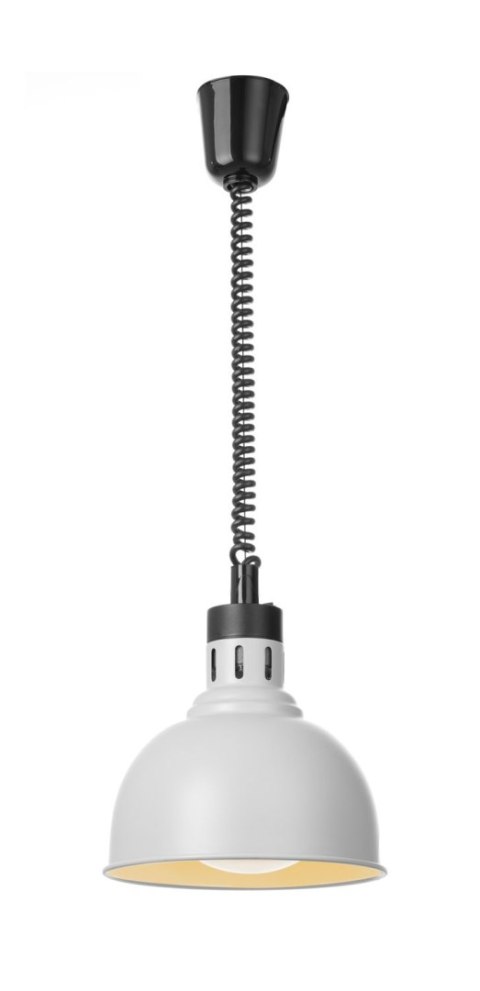 Lampa do podgrzewania potraw wisząca, w kształcie kopuły, HENDI, biały, 230V/250W, ⌀250x(H)207mm