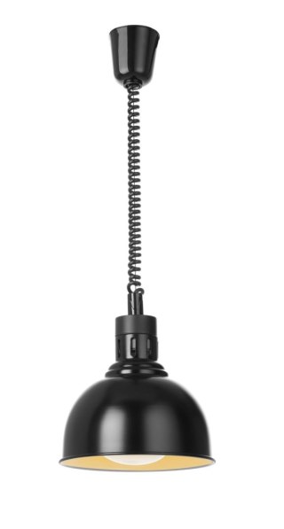 Lampa do podgrzewania potraw wisząca, w kształcie kopuły, HENDI, czarny, 230V/250W, ⌀250x(H)207mm