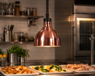 Lampa do podgrzewania potraw miedziana kopuła 250W Ø250×207 mm HENDI 273623