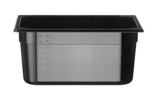 Pojemnik GN 1/2 9 l 325×265×150 mm COOL HENDI czarny z tworzywa SAN -40°C do +90°C 882122