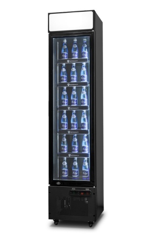 Szafa chłodnicza przeszklona RQ216-BLACK 164L czarna Resto Quality 420x490x1880 mm