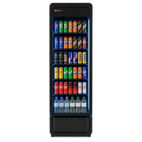 Czarna szafa chłodnicza do napojów Resto Quality RQ380-BLACK