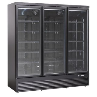 Szafa chłodnicza przeszklona Resto Quality DC1664BB 1246/1664 l 3-drzwiowa czarna drzwi skrzydłowe