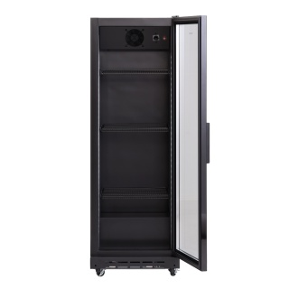 Szafa chłodnicza 214L witryna przeszklona Resto Quality czarna 538x475x1575 mm