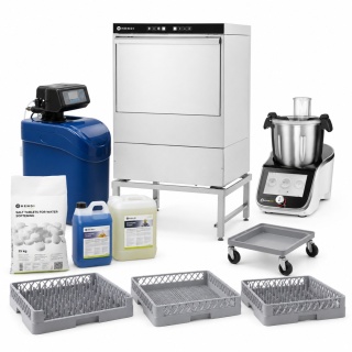Zestaw HENDI PROMO_SET_DISHWASHER zmywarka 50x50 uzdatniacz kosze chemia i robot wielofunkcyjny HENDICHEF w prezencie